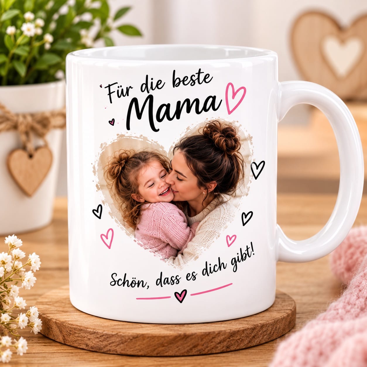 Personalisierte Tasse mit Foto und Wunschtext – Einzigartiges Geschenk